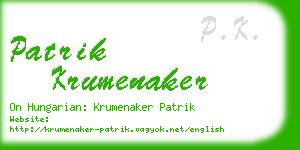 patrik krumenaker business card